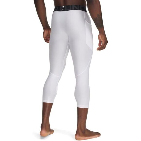 Under Armour Men's Armour HeatGear 3/4 Leggings,  White  Medium UA Compression - Picture 2 of 4